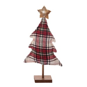 Gallerie II Red Plaid Tree Figurine - 1 of 4