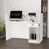 Famapy Reception Desk Modern Colour Block Design Desk with Drawers White - 3 of 4
