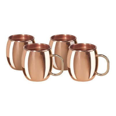 Oggi Copper 2 Ounce Moscow Mule Shot Mug, Set of 4