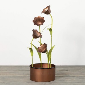 30"H Sullivans Copper Cala Lily Fountain, Copper - 1 of 4