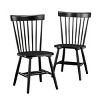 GlasFlength Dining Chairs Dining Room Chairs Kitchen Chairs Armless Chairs Set of 2 Fabric Chairs for Home Kitchen, Brown, 31.5"*15.51"*70.87" - 2 of 4
