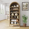 71" Tall Shoe Closet Shelf Organizer, 7 Tier Arched Bathroom Storage Cabinet with Adjustable Shelves, Food Pantry for Living Room Entryway Hallway - 2 of 4
