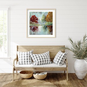 Amanti Art Morning Mist Lake Reflection by Mary Parker Buckley Wood Framed Wall Art Print - 1 of 4
