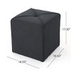 VYNXARIA Dark Charcoal Cube Ottomans and Benches - 16.50 Inches Wide, Versatile Seating Solution - 4 of 4
