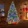 Resenkos 7ft Pre-Lit Christmas Tree - 70 Red Berries + 70 Pine Cones, Changeable Lights & Auto-Stretching Branches - 3 of 4