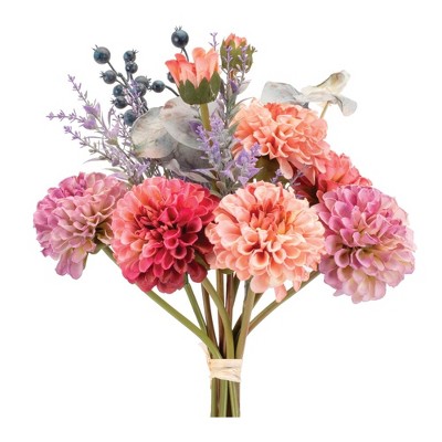 Melrose Zinnia Floral Bouquet (Set of 2)