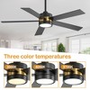 Airsurfer 52" Modern Ceiling Fan, 5 Matte Black Blades, Reversible Motor with Memory, Dimmable LED Light & Remote Control - 4 of 4