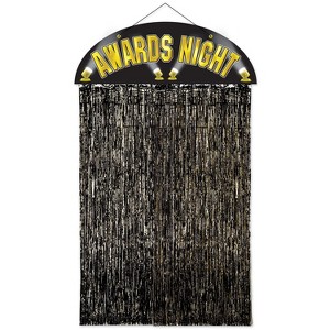 Beistle Awards Night Door Curtain, 4' 6" x 3', (1/Pkg) Multicolored - 1 of 4