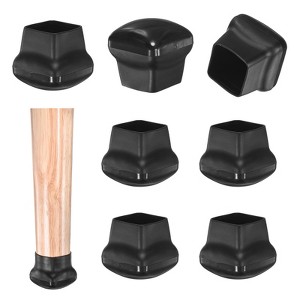 Unique Bargains Silicone Square Chair Leg Caps Floor Protectors 8 Pcs - 1 of 4