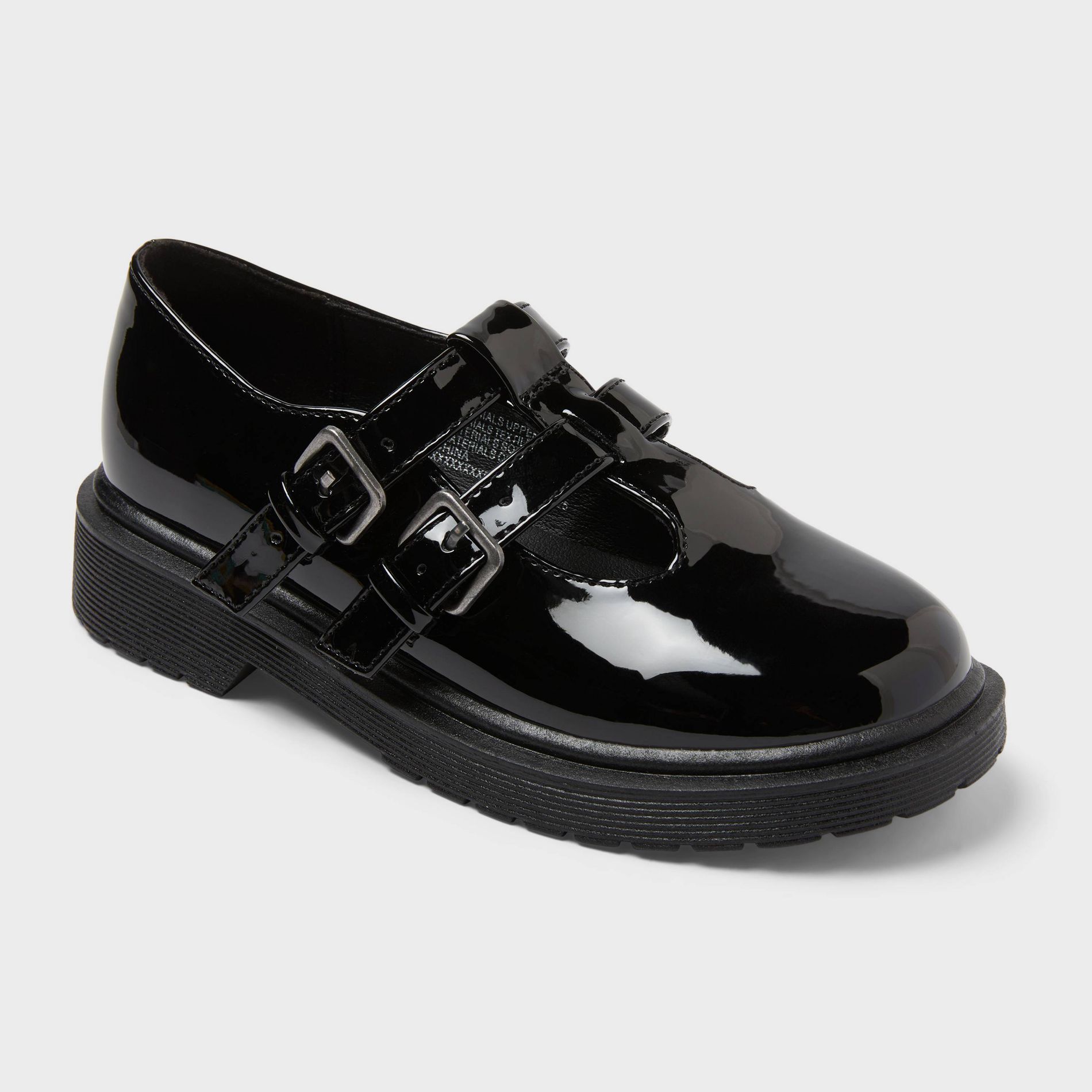 Kids' Eden Mary Jane Flats - art class™ Black 13: Adjustable Buckle, Block Heel, Faux Leather