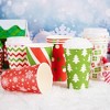 Joyfy 24-Pack Christmas Disposable Cups – 16 oz Holiday Drinkware with Lids & Sleeves (6 Festive Designs) - 2 of 4