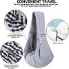 Dog Carrier Sling - Reversible Puppy Carrier Purse with Storage Pocket, Hand-Free Dog Sling Carrier for Carry Small Dogs and Cats - 4 of 4