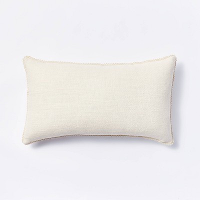 Cotton Velvet with Lace Trim Reversible Throw Pillow - Threshold™ designed with Studio McGee