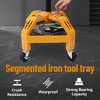 300 LBS Mobile Rolling Gear Seat Height Adjustable 8.8"-10.4" With Spinning Gear Tray - 3 of 4
