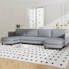 GDFStudio Xavier Chenille 142" U-Shape Sofa with Ottoman and Side Pockets - 2 of 4