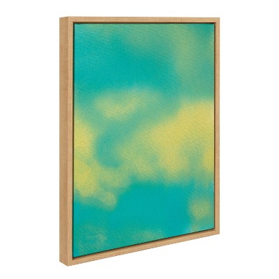 Abstract Yellow and Teal Canvas Print for Kids Room
