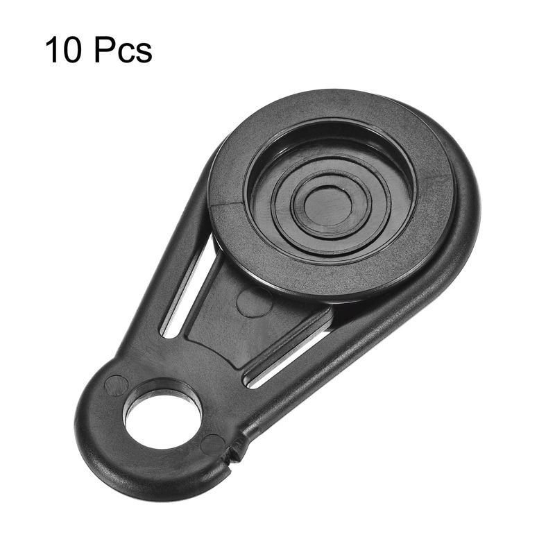 Unique Bargains Tarp Grabbers Tent Clips Plastic Round Movable Snaps for Outdoor Camping Awning Banner Cover Black 10 Pcs, 3 of 7