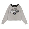 NFL Las Vegas Raiders Girls' Gray Crew Fleece Hooded Sweatshirt - image 2 of 3