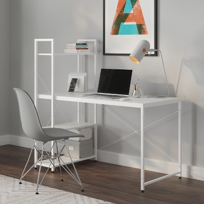 Tangkula Small Computer Desk, Compact Home Office Desk with Sturdy Frame, 2  Tier Study Writing Table for Small Place Apartment Office, Desk for