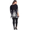 Women's Plus Size Scoop Neck Printed Yanette Tunic Top - White Mark - 2 of 3