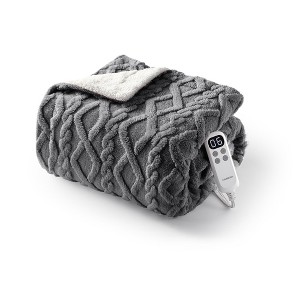 Heating Blanket, Thick Tufted Soft Electric Blanket with Heat and Timer Settings, Machine Washable Heating Blanket, Warm Blanket Gift, House Warming - 1 of 4