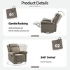 Lyngins Modern Upholstered Recliner Chair with Wing Back & Footrest,Armchair Accent Chair for Living Room,Bedroom - 4 of 4