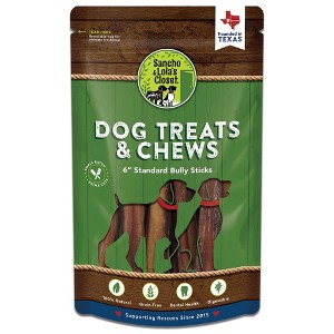 Sancho & Lola's Bully Sticks for Dogs 6-Inch Standard (5 Count) Dog Chews - 1 of 4