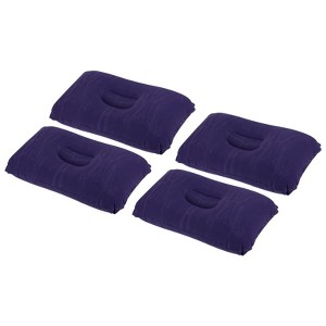Unique Bargains Hiking Travel Ultralight Flocked Inflatable Camping Pillows 4 Pcs 17" x 11" - 1 of 4