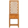 vidaXL Planter with Trellis and Shelf - Solid Acacia Wood, Outdoor Flower Box for Garden, Patio, Terrace - 21.7" L x 11.6" W x 59.8" H - 4 of 4