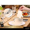SparkSettings Ivory Beverage Napkins, 5” x 5” 2 Ply Paper Napkins, Pack of 100 - 3 of 4