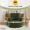 Runesay Upholstered Swivel Round Sofa Chair with Adjustable Headrest - 4 of 4