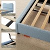 Kids Platform Bed, Velvet Upholstered with Boucle Headboard, Low-Profile Rounded Corners, Sturdy Wooden Slats, Noise-Free, Easy Assembly - 4 of 4