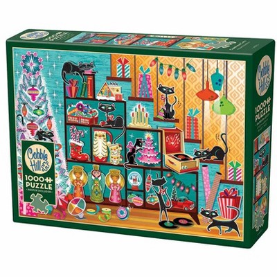 Cobble Hill 1,000 Piece Jigsaw Puzzle - Christmas Cats (Poster Included)
