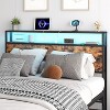 Adjustable Headboard for Full/Queen/King Size Bed with LED Lights, USB Ports & Outlets, Storage Shelf, Sturdy Design, Easy Assembly - 2 of 4