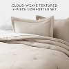 Cloud Weave Textured Comforter Set, Plush All-Season Down Alternative, Ultra Soft, 3-Piece Set - Becky Cameron - 3 of 4