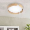 1-Light Valcasotto Integrated LED Ceiling Light Wood Finish with White Acrylic Shade - EGLO: Contemporary Overhead Fixture for Bedroom - 3 of 3