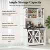 Belord 71" Farmhouse Kitchen Pantry Cabinet with Doors, Microwave Stand, Hutch and Built-in Charging Station for Dining Room Storage - 3 of 4