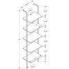 TOAOTBNBO 5 Tier Ladder Storage Bookshelf, Narrow Freestanding Bookcase with Metal Legs Small Apartment Decorative Shelves - 3 of 4