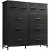 GALAXHERO Dresser for Bedroom with 10 Drawers Wide Fabric Dresser for Storage and Organization Chest of Drawers for Living Room Hallway Closet Black - 4 of 4