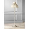 360 Lighting Vintage Shabby Chic Floor Lamp 60" Tall Antique White Cream Scallop Fabric Dome Shade Fringe for Living Room Reading Bedroom - 2 of 4
