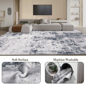 coucheta Machine Washable Area Rugs, Modern Abstract Soft Low Pile Non-Slip Stain Resistant Accent Carpet, for Living Room, Bedroom, Dining Room - 1 of 4