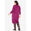 Woman Within Women's Plus Size Cable Knit Sweater Dress - 3 of 4