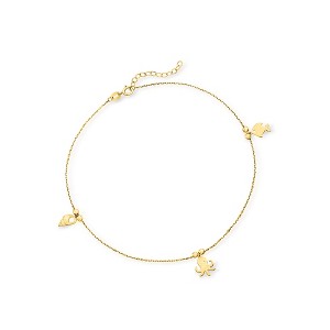 Ross-Simons Italian 14kt Yellow Gold Sea Life Charm Anklet. 9 inches - 1 of 4