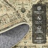 Acekool Washable Printed Area Rug, Non Slip Low Pile Vintage Boho Carpet for Living Room Bedroom Dining Room, Soft Easy Care - 4 of 4