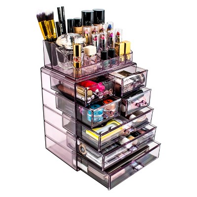 Sorbus Makeup Storage Organizer - Medium - Set 1 - Purple