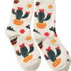 Cactus Pattern Socks (Women's Sizes, Adult Medium) from the Sock Panda - 3 of 3