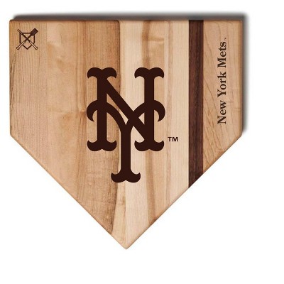 MLB 12-Inch Wooden Home Plate Cutting Board, New York Mets