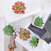 BRINJOY 5-Piece Mini Artificial Succulent Set - Realistic Tabletop Plants in White Ceramic Pots for Home & Office Decor - 4 of 4