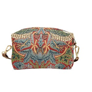 Signare USA William Morris Strawberry Thief Red Hip Length Shoulder Bag - 1 of 2