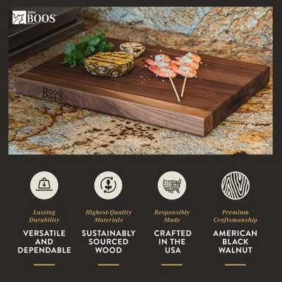 Walnut Wood Reversible Rectangular Cutting Board 20 x 15